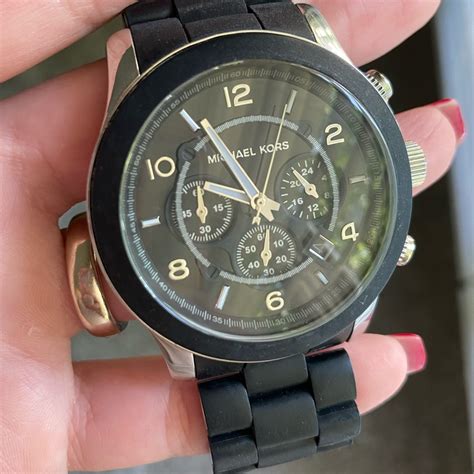 michael kors matte black watch price|michael kors access watch black.